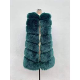 Women's Fur Faux HJQJLJLS Winter Women Long Vest Female Sleeveless Artificial Gilet Waistcoat Fluffy ry Jacket Grey 221122