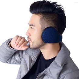 Berets Unisex Foldable Knit Plush Earmuffs Windproof Adjustable Women Men Furry Winter Soft Thicken Cycling Ear Cover