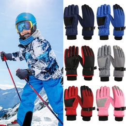 Ski Gloves Five Fingers Gloves Ski Children Kids Thicken Warm Winter Must Windproof Waterproof Snow Snowboard Longsleeved Mitten 221123