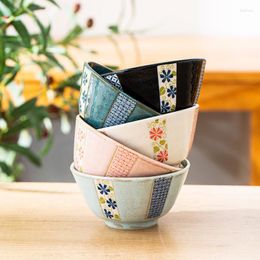 Dinnerware Sets Janpan Style Underglaze Ceramic Multi-purpose Rice Bowl Japanese Retro Aesthetic Noodle Bowls Travel Cutlery Set Ktichen