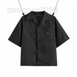Мужские повседневные рубашки Дизайнер 2022 Соединенные Штаты Женские мужские рубашка Polos бренд короткие блузки классические перевернутые треугольники Свободный импортный высококачественный азиатский размер Wkou