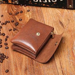 Wallets PU Leather Coin Purse Female Double Layer Luxury Brand Designer Lady Pouch Card Holder Snap Button Women'S L221101