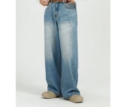Men's Jeans 2022 New Korean Version of Loose Everything with Blue Straight Leg Wide-leg Jeans for Men