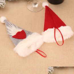 Christmas Decorations Cartoon Elf Christmas Tableware Er Red Fork Knife Case Tree Hangs Festive Party Home Decor Drop Delivery Garde Dhwrf