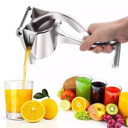 Fruit tools heavy aluminum alloy manual hand-held single press lemon citrus juice extractor juicer with seed filter