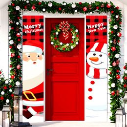 Christmas Decorations Merry Christmas Porch Sign Decorative Door Banner Outdoor Christmas Decorations for Home Ornaments Xmas Navidad Year 221123