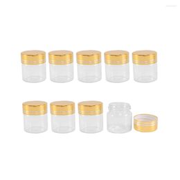 Storage Bottles 12pcs/Lot 30 30mm 10ml Small Glass Bottle With Metal Cap Gold Screw Top Tiny Jar Vials Mini Containers