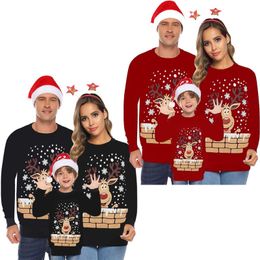 Family Matching Outfits Xmas Sweaters Mother Father Daughter Son Christmas Sweatshirt Outfit Women Men Couple Jersey Kids Winter Tops 221122