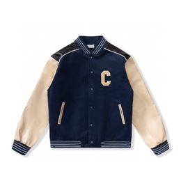 Men's Outerwear 2023 Mens Designer jacket men C embroidery u coats flight jacke Baseball Letterniform comfortable Pearl clasp fashion PU leather