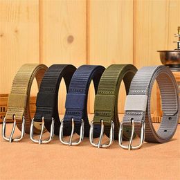 Belts Fabric Metal Buckles Outdoor Sports Classic Braided Stretch Belt Waistband Elastic Canvas