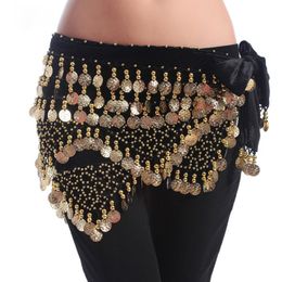 Stage Wear Dancewear Women Practise Clothing Triangle Hip Scarf Colourful Adjustable Fit 300 Gold Coins Belly Dance 221122