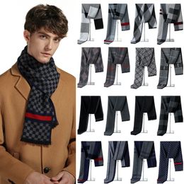 Scarves Luxury Brand Winter Plaid Cashmere Scarf for Men Warm Neck Scarfs Male Business Long Pashmina Christmas Gifts 221122