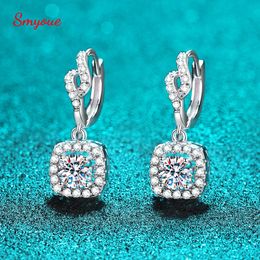 Charm Smyoue White Gold 1ct D Color Drop Earring for Women Create Diamond Wedding Jewelry S925 Sterling Silver GRA 221119
