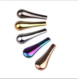 Smoking pipes Zinc alloy spoon pipe Metal Iron Colourful ice blue gift box