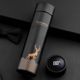 Water Bottles Intelligent Stainless Steel Thermos Temperature Display Smart Bottle Vacuum Flasks Thermoses Christmas Gifts Coffee Cup 221122