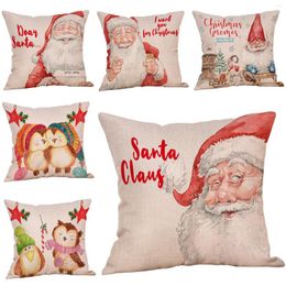 Pillow Christmas Sofa Cases Cover Decor Santa Home Linen Merry Case Long Satin Pillowcase #t1p
