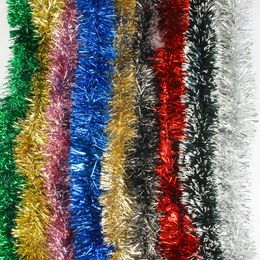 Christmas Decorations 520m Colorful Christmas Decoration Bar Tops Ribbon Garland Christmas Tree Ornaments White Dark Green Cane Tinsel Party Supplies 221123