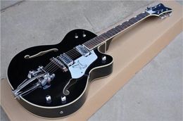 Black body Electric Guitar with Rosewood fingerboard Tremolo System Chrome hardware Provide Customised services