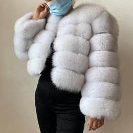 Women's Fur Faux BEIZIRU Real Coat Winter Woman Natural Warm Fashion Long Sleeve Luxury Girls Coats Ustom Made 7XL Pink Black White Green 221123