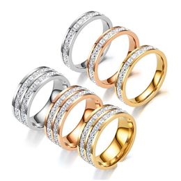 Band Rings 4Mm 8Mm Women Stainless Steel Engagement Ring Cubic Zirconia Rings Stackable Eternity Bands Drop Delivery 2021 Jewellery Dhban