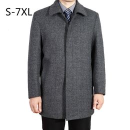 Men's Wool Blends Peking Story Coat For Men Casual en Coats Male Clothing Jackets Single Breasted Overcoat 5XL 6Xl 7XL Plus Size 221123