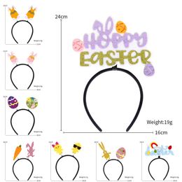 Easter Party Headbands Bunny Ears Rabbit Chick Eggs Party Favor Decorations Supplies Photo Booth for Kids and Adults