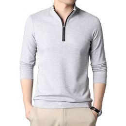 Men's Hoodies Sweatshirts Autumn Sweatshirt Fashion Slim Fit s Half Zipper Solid Color Classic Casual Clothing 221123