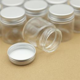 Storage Bottles 12pcs/lot 47 50mm 50ml Spice Glass Jars Silver Screw Cap Tiny Test Tube Vials DIY Craft Transparent Candy