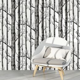 6M Wallpapers Self-adhesive White Brick Pattern Wallpaper pvc tree design 3D Wall TV Home Improvement