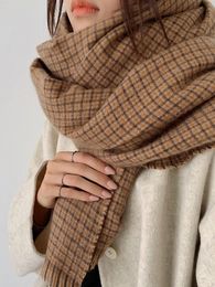 Scarves Imitation Cashmere Women Winter Scarf Double Sided Plaid Scarve Wrap Shawl Femme Mujer Lady Preppy Style Bufandas Stoles Foulard 221122