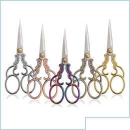 Craft Tools Craft Tools Stainless Steel Vintage Scissor Sewing Fabric Cutter Embroidery Tailor Scissors Thread 20220511 D3 Drop Deli Dho2Y