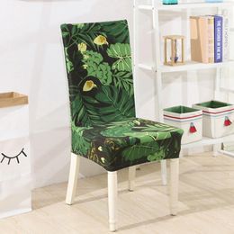 Chair Covers 1 Pcs Spandex Cover Stretch Home Dining Elastic Floral Print Multifunction Cloth