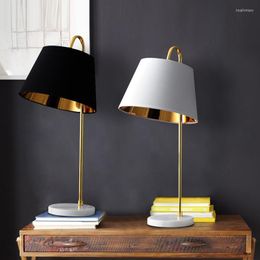 Table Lamps Creative Lamp Modern Fabric Lampshade Desk Bedroom Living Room Light Study Home Decor Lights El Fixtures