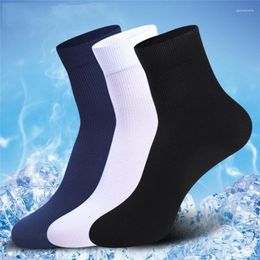 Men's Socks 10pair/lot Bamboo Fiber Ultra-thin Elastic Silky Short Silk Stockings Men Drop