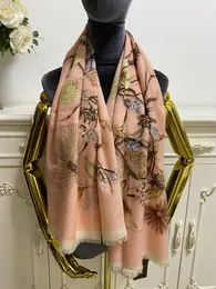 Women square scarves 100% cashmere material print letter flowers patterne Thin and soft size 130cm - 130cm