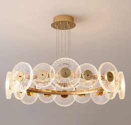 Lustre For Living Room Beautiful Bedroom Chandeliers Round Crystal Piece Chandelier Modern Retro Home Decor Pendant light