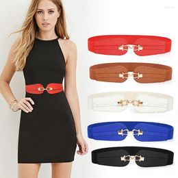 Belts PU Leather Elastic Wide Belt For Women Stretch Thick Dress Fashion