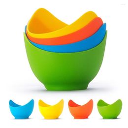 Bowls High Temperature Silicone Egg Boiler Warm Gel Cooker Steamer Holder Poacher Colour Kitchen Accessories