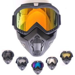 Ski Goggles Unisex Snowboard Mask Snowmobile ing Windproof Motocross Protective Glasses Safety with Mouth Filter 221123