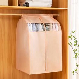 Storage Boxes Clothes Dust Cover Garment Dress Bag Modern Solid Color Suit Coat Bags Hanging Type