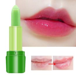 Lip Gloss Aloe Vera Gel Lipgloss Temperature Change Lock Anti-drying Nutritious Color Care Lasting 3.5g Lipstick Moisturiz G8d1