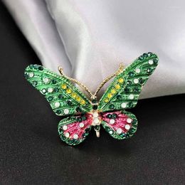 Brooches Shiny Rhinestone Colourful Butterfly Pin Insect Coat Brooch Fashion Jewellery Gift High Quality Wholesale