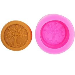 Tree Soap Silicone Mold DIY Handmade Candle Craft Art Pudding Jelly Mousse Cake Dessert Reusable Kitchen Baking Tools MJ1158