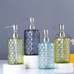 Liquid Soap Dispenser European-style 500ml Glass Thickened Bottle Shampoo Shower Gel Press Bathroom Decoration Accessories 221123