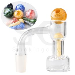 Auto Spinner Terp Slurper Quartz Banger Smoke Full Weld Bevelled Edge Nail With 2pcs Tourbillon/ Spinning Air Holes For Dab Rigs Glass Pipe