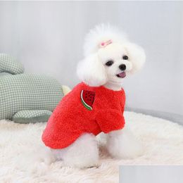 Dog Apparel Flannel Sweater Pet Dog Fleece Hoodie Orange Accessories Keep Warm Clothes Fashion Puppy Supplies Coat Autumn Winter 7 5 Dhkax
