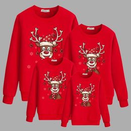Family Matching Outfits Christmas Sweaters Xmas Autumn Father Mother Kids Baby Cotton Sweatshirts Mommy and Me Clothes 221122