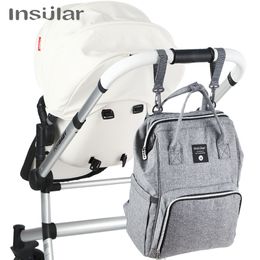 Bag Organiser Insular Brand Nappy Backpack Mummy Large Capacity Stroller Mom Baby Multi-function Waterproof Outdoor Travel Diaper s 221122