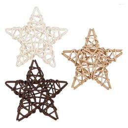 Decorative Flowers Rattanball Star Wicker Christmas Tree Ornament Decoration Ornaments Hanging Heartdecorative Natural Shaped Decor Willow