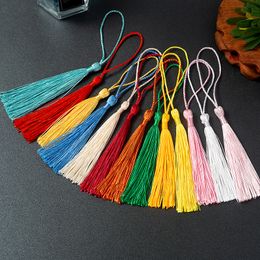 100pcs/lot Bookmark Tassels Fringe Brush Handmade Soft Craft Mini Tassels with Loops for DIY Crafts Jewelry Making Accessories